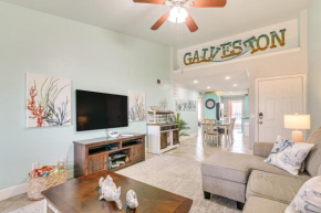 Steps to Beach Ocean-View Galveston Condo!